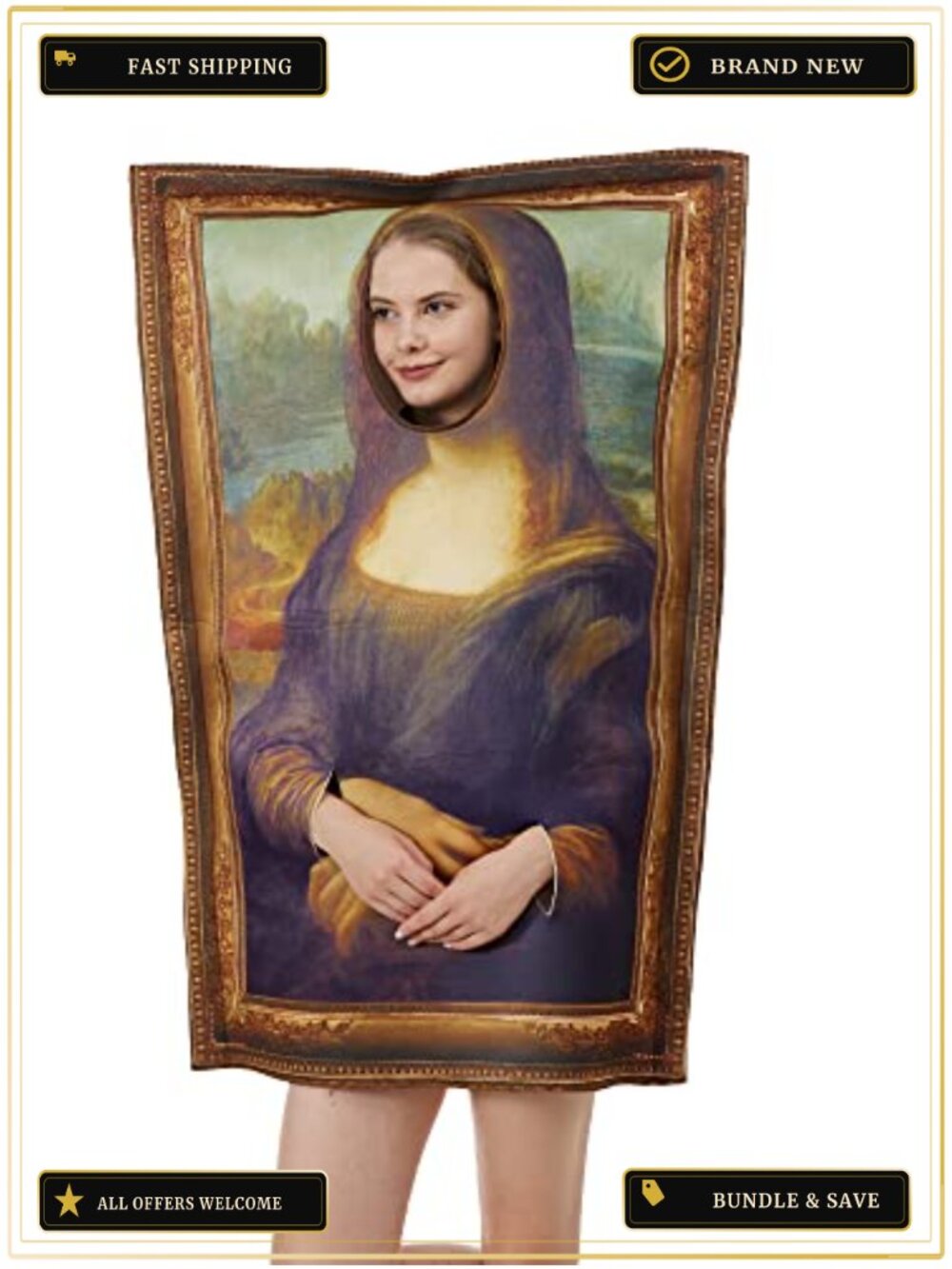 Famous Paintings Mona Lisa The Scream Costume Adult Halloween